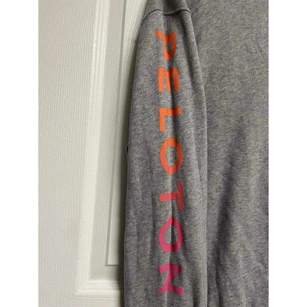 adidas Peloton Gray Graphic Jersey Sweatshirt Crew Neck M Men's - Picture 4 of 5